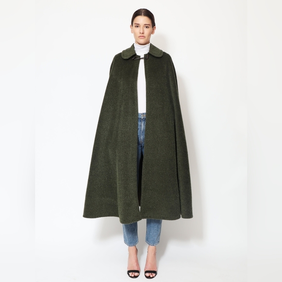 Vintage | Tailored Wool-blend Cape with High Collar - Picture 13 of 16